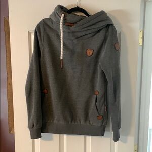 Wanakome Gray Hoodie with Brown Accents